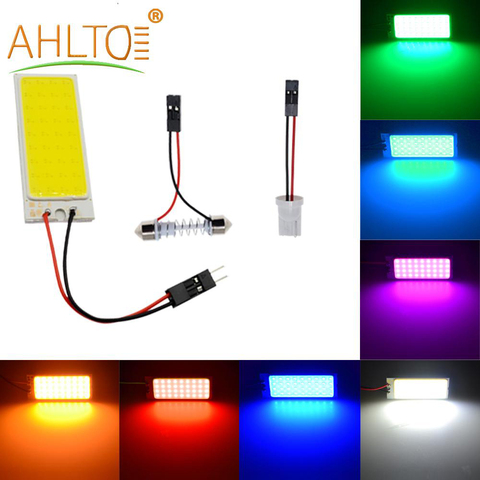 Lámpara de techo para coche, luz Led Cob de colores, 36Led, CC de 12V, 194, para lectura de puerta automática, luz de respaldo, BA9S, W5W, C5W, C10W, T10, 2 uds. ► Foto 1/6