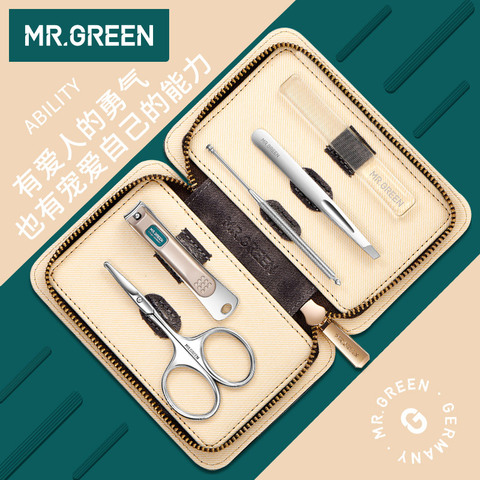 Mr.Green-Juego de cuchillos de acero inoxidable para hombre y mujer, cortauñas ► Foto 1/5