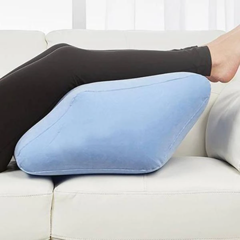 Elevación inflable portátil, almohadilla para pie de pierna de cuña para dormir, soporte para rodilla, cojín entre las piernas con bomba de inflado, 1 Uds. ► Foto 1/6