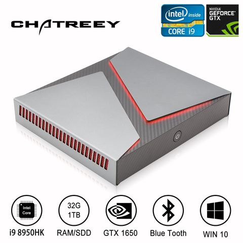 Chatreey Mini PC Intel i9 i7 i5 6 núcleos con Nvidia GTX1650 4G Gráficos Windows 10 Escritorio de juegos Linux SSD para ordenador ► Foto 1/6