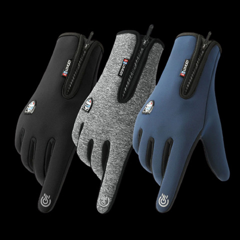 WALK FISH-Guantes Térmicos y cálidos con pantalla táctil para hombre y mujer, para pesca al aire libre, ciclismo, esquí y motocicleta ► Foto 1/6