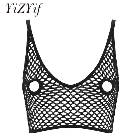 Sujetadores sexys transparentes para mujer, lencería erótica de Netted transparente, suave y elástico Bralette, pezones sexys, Tops de encaje calado ► Foto 1/6