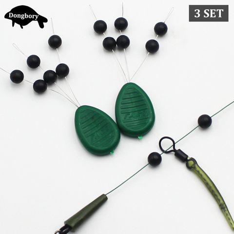 3Set = 18 Uds pesca desnudo Chod cuentas redondas Shock de helicóptero plataforma tapón de correr para equipo para pesca abordar Accesorios ► Foto 1/6