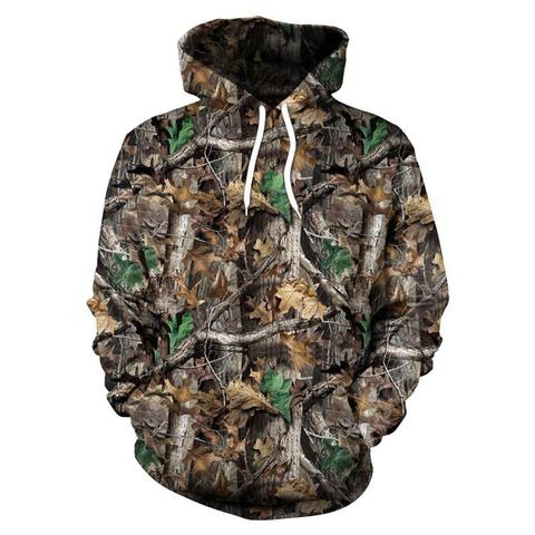 Sudaderas con capucha 3d de camuflaje de Hojas de arce para hombre y mujer, ropa de caza y Pesca al aire libre, chaquetas con capucha Unisex ► Foto 1/6