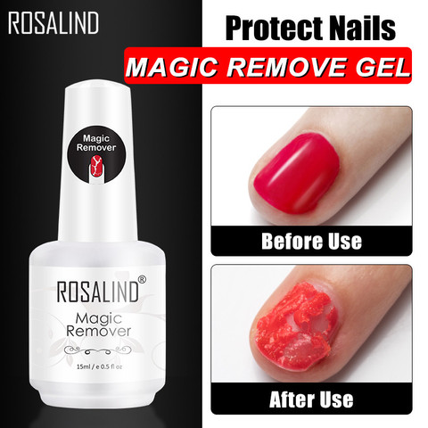 Rosalind uña Gel removedor mágico para manicura limpieza rápida dentro de 2-3 minutos esmalte de uñas de Gel uv eliminar capa superior para base ► Foto 1/6