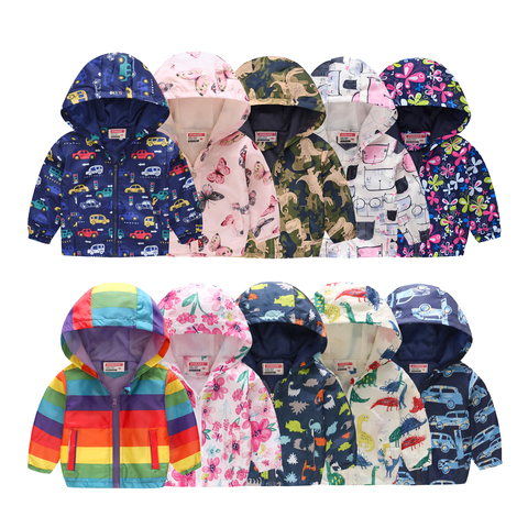 Anorak de primavera para niñas niño dinosaurio para niños chaqueta de 2 a 8 años de bebé niño niños abrigo de niño adolescente chaqueta con capucha ropa ► Foto 1/6