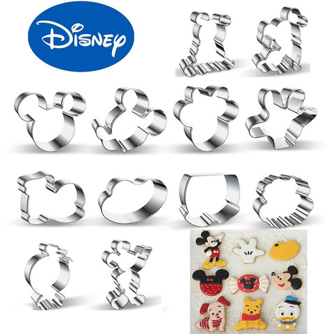 Disney Cookie Cutter Mickey Minnie de acero inoxidable herramientas para hornear galletas de dibujos animados Figura pastel molde DIY pastel molde Decoración ► Foto 1/6