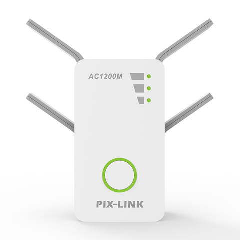 Repetidor WiFi extensor de rango, amplificador AC1200/N300 de alta velocidad de hasta 300Mbps/1200Mbps, cobertura amplia de 360 °, elimina el WPS, fácil de instalar ► Foto 1/6