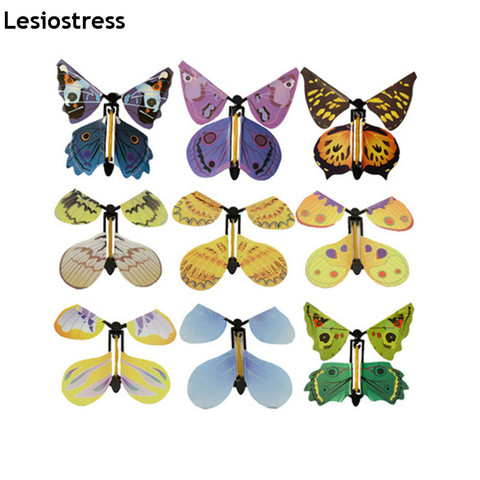 Lemostress-cartas voladoras de MARIPOSA MÁGICA, juguete con manos vacías, mariposa Solar, accesorios de magia para bodas, trucos de magia, 5 uds. ► Foto 1/5