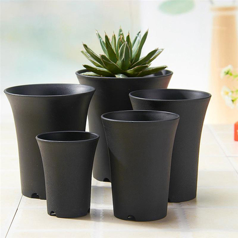 Macetas de suculentas redondas de plástico para decoración del hogar, oficina o jardín, 7,7 cm x 9,5 cm, adecuado para plantas pequeñas, 1 unidad ► Foto 1/5