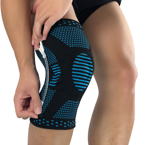 1 Uds rodilleras deportivas elásticas de nailon transpirable rodillera soporte para correr Fitness senderismo ciclismo rodilla Protector almohadilla de silicona ► Foto 1/6