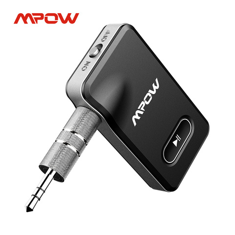 Mpow B129 adaptador de Audio inalámbrico actualizado Bluetooth 4,1 Kit de receptor de coche con estéreo auxiliar de 3,5mm para altavoz del hogar del coche auriculares ► Foto 1/6