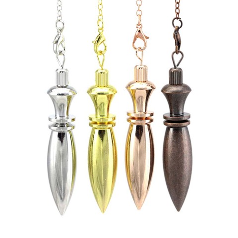 KFT-Colgante de espiga de Metal, Péndulo de cobre curativo, energía Reiki, espiral, cono, joyas de pirámide antiguas ► Foto 1/6