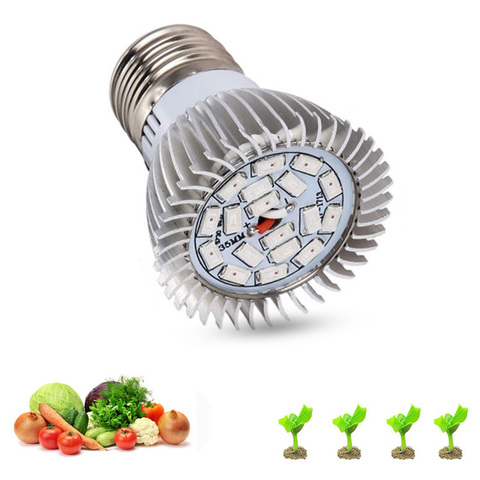 Luz LED de cultivo para plantas, lámpara Phyto de espectro completo, E27/GU10/E14 85-265V, 18LED ► Foto 1/6