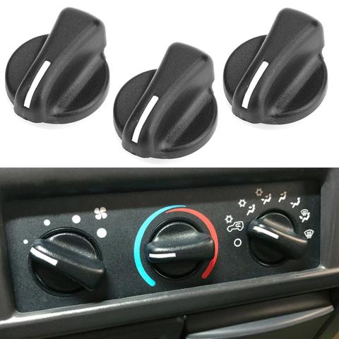 Botón de Control de velocidad del ventilador de aire acondicionado de Areyourshop, botón negro para Wrangler TJ 1999-2006, botón de ventilador, accesorios de coche ► Foto 1/6