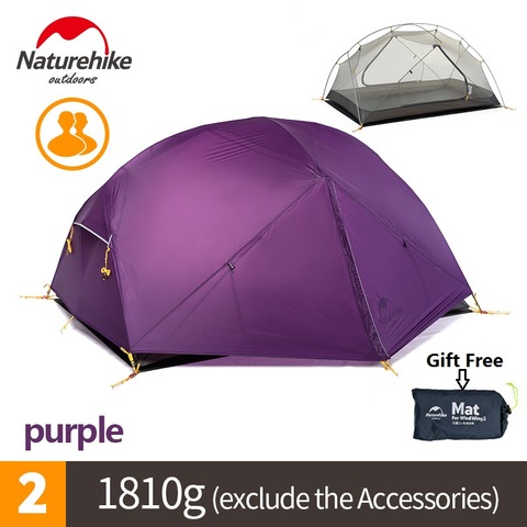 Naturehike Venta de fábrica Mongar 2 tienda de campaña de doble capa 2 personas impermeable tienda de cúpula ultraligera DHL envío gratis ► Foto 1/6