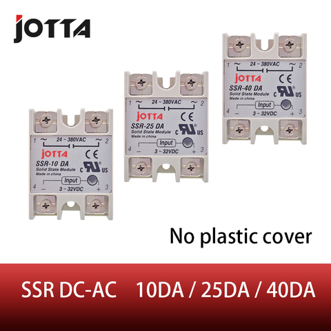 SSR -10DA/25DA/ 40DA DC control AC SSR carcasa blanca relé monofásico de estado sólido sin cubierta de plástico ► Foto 1/6