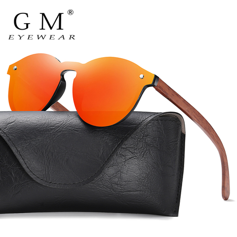 Gafas de sol polarizadas con soporte de bambú para hombre y mujer, gafas de sol masculinas con revestimiento GM, con caja de regalo ► Foto 1/6