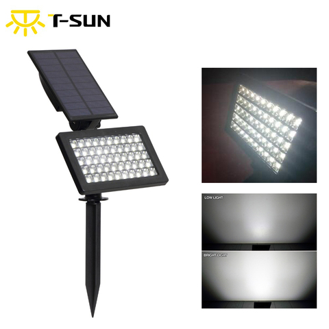 T-SUNRISE de luces solares para jardín, 50 LED, exterior, IP44, alumbrado de pared impermeable, lámpara de césped, luz Solar alimentada para decoración de jardín ► Foto 1/6