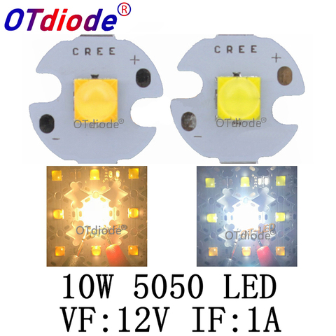 Uds 10W 12V 1A tdled cerámica 5050 blanco frío blanco cálido de alto poder LED emisor de diodo en lugar de CREE XML XM-L T6 LED para DIY ► Foto 1/6