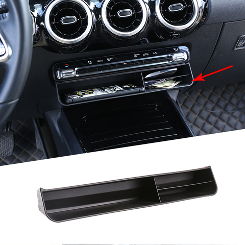 ABS negro compartimento de almacenamiento de Control Central Trim para Mercedes Benz B GLB sobre las GLS clase W247 X247 W167 X167 2022 accesorios de coche ► Foto 1/6