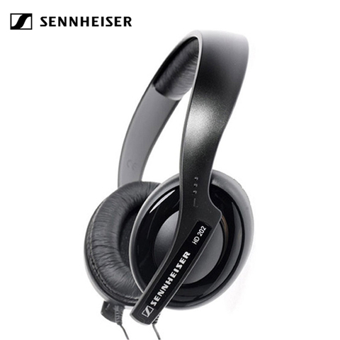 Sennheiser-auriculares de graves profundos HD202, cascos con cable de aislamiento de ruido, Auriculares deportivos estéreo para videojuegos, música, teléfonos inteligentes, 3,5mm ► Foto 1/6