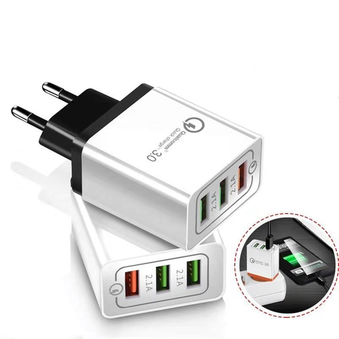 Adaptador de corriente para teléfono móvil, fuente de alimentación de 5V, 9V, 12V, 2A, 1-3 puertos, USB Universal, 220V, To12V, cargador de enchufe de la UE ► Foto 1/6