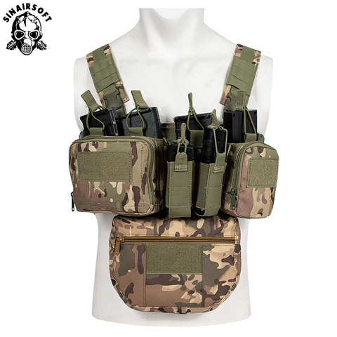 Equipo Militar TCM, aparejo para el pecho, Airsoft, táctico, chaleco, mochila militar, funda, sistema Molle, cintura, nailon, hombre ► Foto 1/6