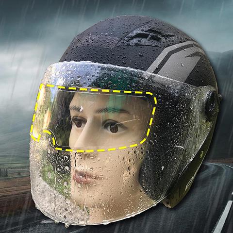 Película transparente a prueba de lluvia y antiniebla para casco de motocicleta, parche para el casco Universal, lentes para casco de motocicleta, resistente a la niebla ► Foto 1/6