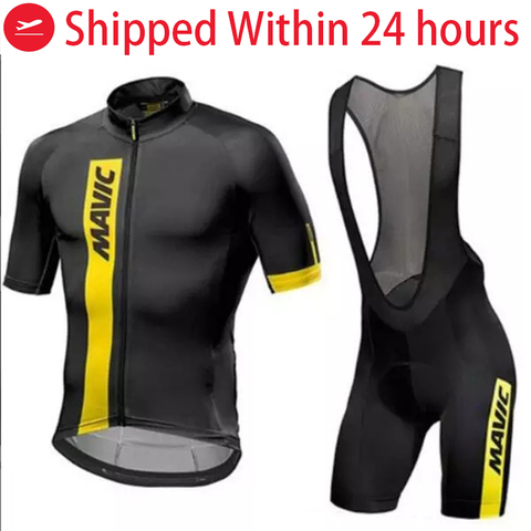 Mavic-Conjunto de maillot de ciclismo para hombre, conjunto de manga corta, pantalones cortos con pechera para mujer, ropa para bicicleta, camisa, traje, 2022 ► Foto 1/5