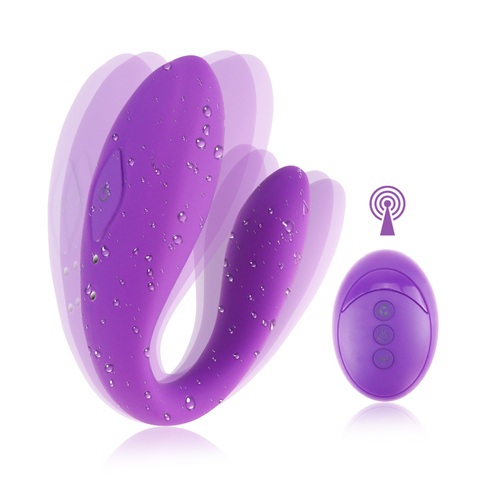 Vibrador de clítoris con Control remoto inalámbrico para mujer, juguete sexual de estimulación para parejas, con Motor Dual silencioso, forma de U, punto G ► Foto 1/6