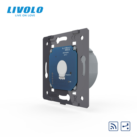 Livolo estándar de la UE la Base de contacto interruptor AC 220 ~ 250 V 2 2 vías interruptor de Control sin vidrio Panel VL-C702S ► Foto 1/5