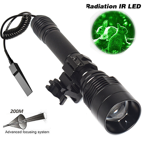 Linterna de mano de largo alcance, 5W, IR, o 940nm 850nm, linterna LED infrarroja militar de caza, luz de visión nocturna en montaje de pistola ► Foto 1/6