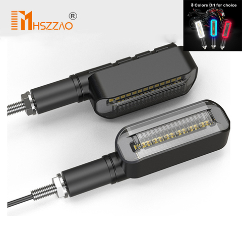 Luces LED de giro izquierda y derecha para motocicleta, luces de circulación diurna direccionales de dirección delantera y trasera, 12V, 1/4 Uds. ► Foto 1/6