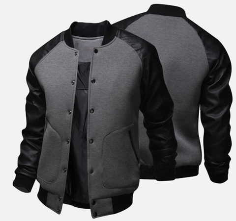 ZOGAA Mens chaqueta de béisbol de moda de otoño abrigo Cool chaqueta Patchwork Collar Casual chaquetas ajustadas y abrigos para los hombres ► Foto 1/6