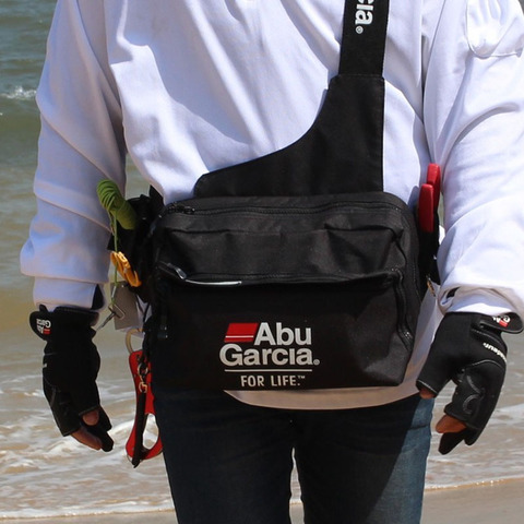 ABU-bolsas multifuncionales para aparejos de pesca, paquete de cintura para deportes al aire libre, bolsa de almacenamiento de Señuelos de Pesca, bandoleras de un solo hombro ► Foto 1/6