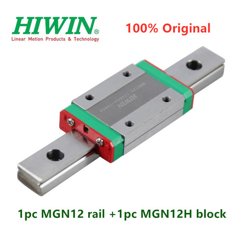 1pc Original Hiwin guía lineal MGN12 150, 200, 250, 300, 330, 350, 400, 450, 500, 550 mm MGNR12 carril + 1pc MGN12H Carro de bloque cnc 12mm ► Foto 1/6