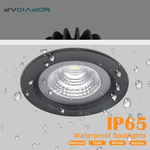 IP65 Downlight LED impermeable 7W 9W 12W 15W cuadrado lámpara empotrada AC110V 220V luz impermeable al aire libre LED Spot luces ► Foto 1/6