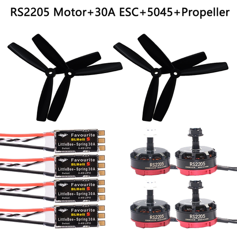 RS2205 2205 2300KV CW CCW Motor sin escobillas con LittleBee 20A/30A BLHeli_S ESC para FPV RC QAV250 210mm avión teledirigido de carreras de Multicopter ► Foto 1/6