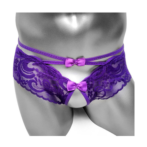 Tanga transparente de encaje con entrepierna abierta para hombres, ropa  interior de moda con lazo, lencería Sexy, fetiche Gay - Historial de  precios y revisión | Vendedor de AliExpress - Perfectgentlemen Store |  