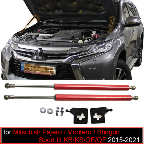 Para Mitsubishi Pajero (Montero/Shogun) deporte III KR/KS/QE/QF 2015-2022 frente capucha capó resortes de elevación de Gas amortiguador ► Foto 1/6