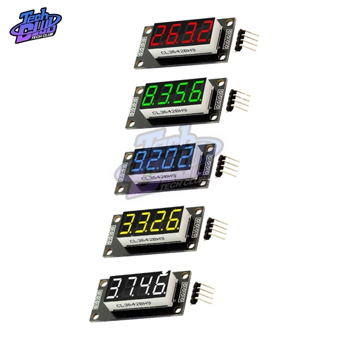 Tubo de pantalla Digital de 7 segmentos TM1637 de 0,36 pulgadas y 0,36 pulgadas, tablero de módulo LED de 4 dígitos para Arduino rojo/azul/Verde/amarillo/blanco ► Foto 1/6