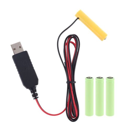 LR03-eliminador de batería AAA, Cable de fuente de alimentación USB, batería AAA de 1 a 4 Uds. De 1,5 V para juguete eléctrico, linterna, reloj LED ► Foto 1/6