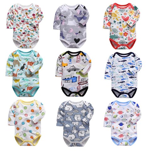 Ropa de bebé recién nacido Bodi, Body de algodón, ropa interior de manga larga para bebé, ropa infantil para niño y niña, conjuntos para bebé ► Foto 1/6