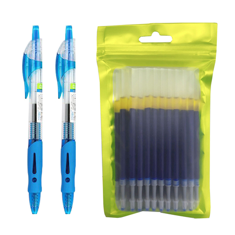 Lote de 32 unidades de recargas para bolígrafo de Gel retráctil, conjunto de 0,5mm de tinta de Gel negra/azul/roja, bolígrafo para la escuela, papelería para escribir ► Foto 1/6