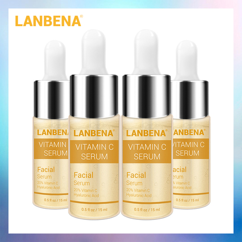 Uds LANBENA vitamina C blanqueamiento suero crema facial con ácido hialurónico Caracol removedor peca de Speckle se desvanece manchas Anti-envejecimiento ► Foto 1/6