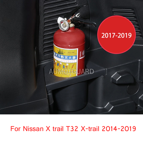 Para Nissan X Trail T32 X-trail 2014-2022 maletero de coche extintor de fuego soporte fijo extintor de fuego caja de almacenamiento ► Foto 1/6