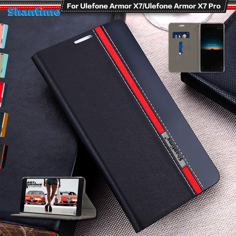 Funda de cuero PU de lujo para Ulefone Armor X7, funda con tapa para Ulefone Armor X7 Pro, funda de teléfono suave de silicona TPU ► Foto 1/6