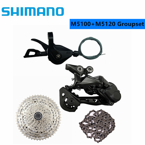 SHIMANO 2022 nuevo DEORE M5100 M5120 1x11 velocidad grupo MTB bicicleta de montaña contiene palanca trasera Dearilleur Cadena de Cassette ► Foto 1/4