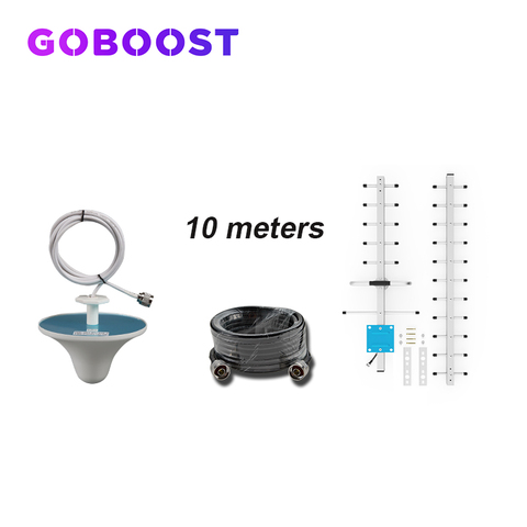 Kit de antena GOBOOST yagi para 850 900 1800 2100 mhz para amplificador de señal de teléfono móvil 360 antena de techo omni 18 unidad antena yagi ► Foto 1/6